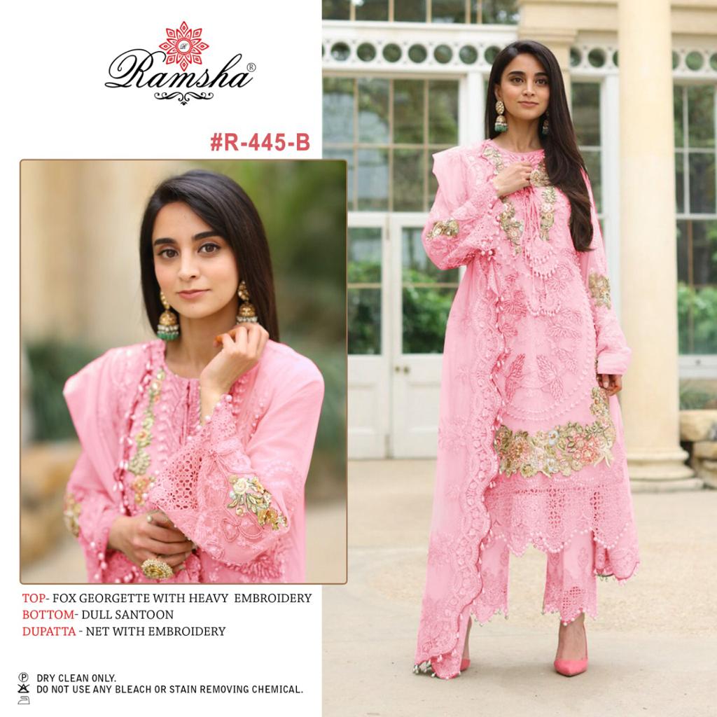 RAMSHA R 445 B PAKISTANI SALWAR KAMEEZ WHOLESALER