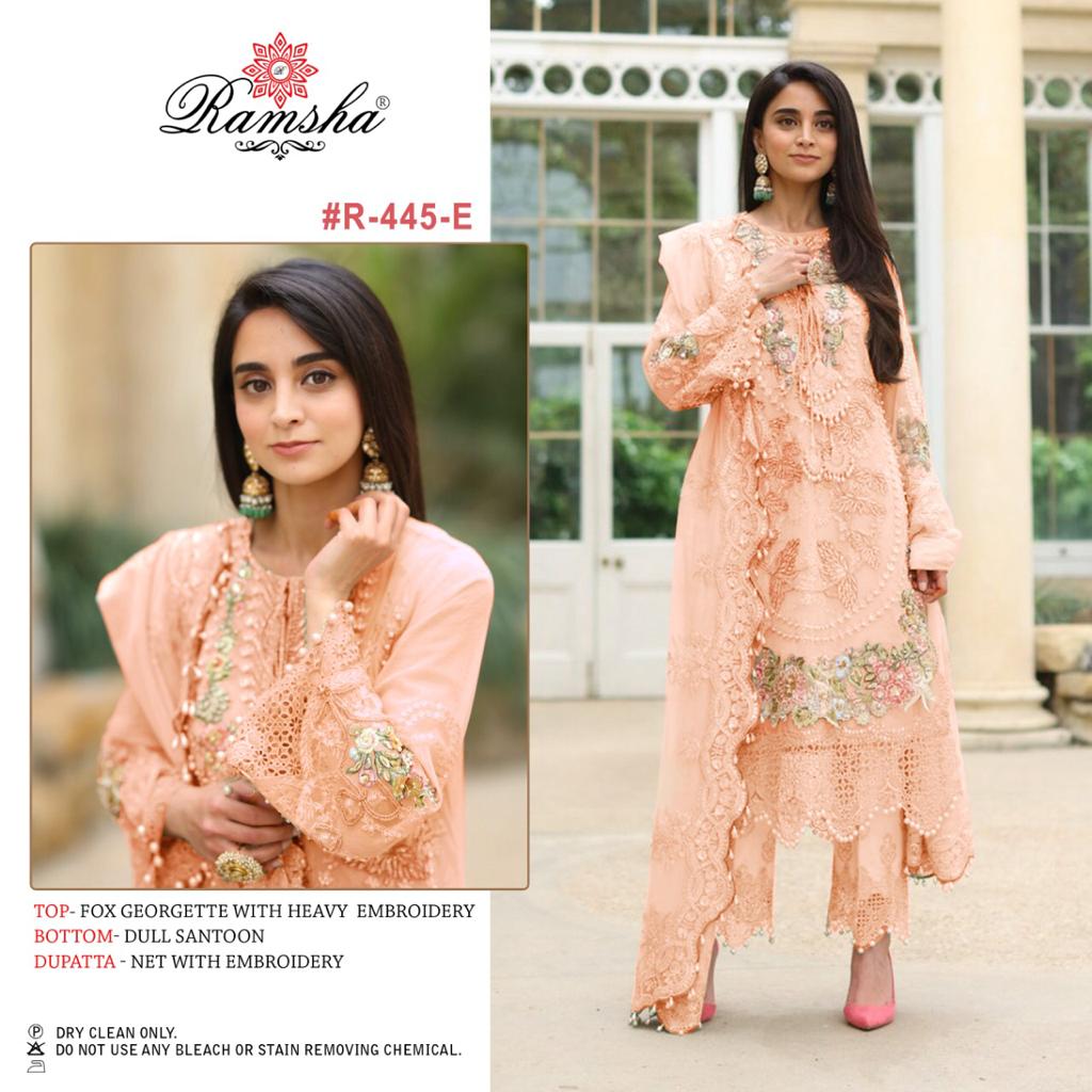 RAMSHA R 445 E PAKISTANI SALWAR KAMEEZ WHOLESALER