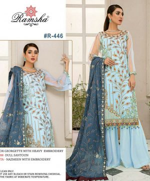 RAMSHA R 446 PAKISTANI SALWAR KAMEEZ WHOLESALER