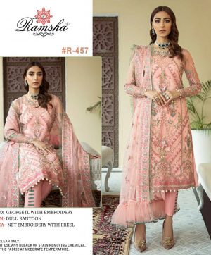 RAMSHA R 457 PAKISTANI SALWAR KAMEEZ WHOLESALER