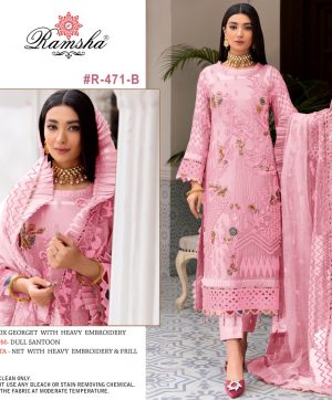 RAMSHA R 471 B PAKISTANI SALWAR KAMEEZ WHOLESALER