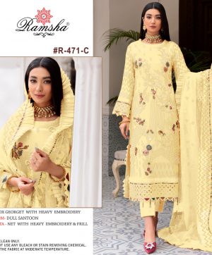 RAMSHA R 471 C PAKISTANI SALWAR KAMEEZ WHOLESALER