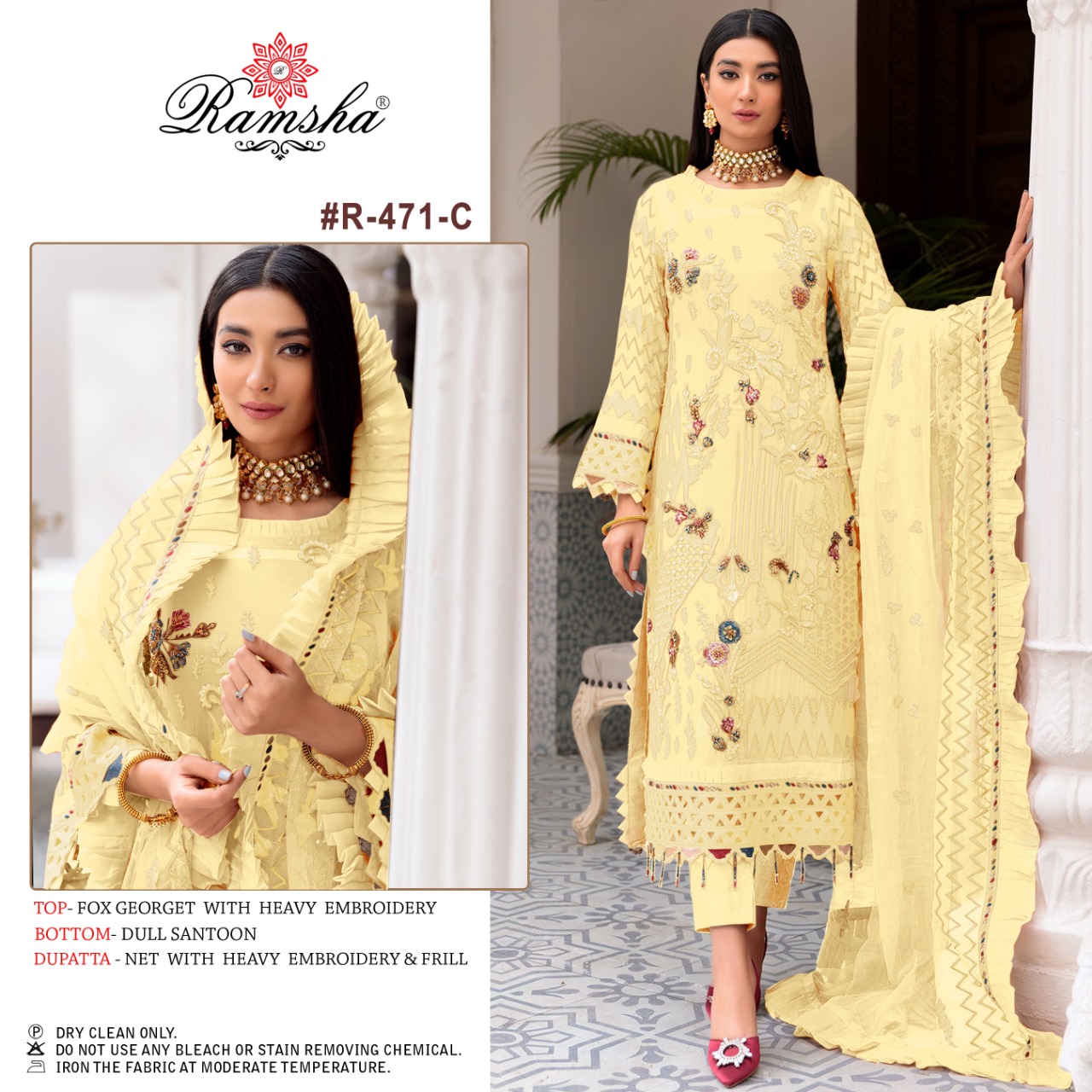 RAMSHA R 471 C PAKISTANI SALWAR KAMEEZ WHOLESALER