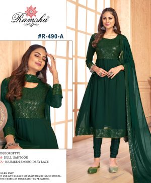 RAMSHA R 490 A PAKISTANI SALWAR KAMEEZ WHOLESALER