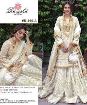 RAMSHA R 496 A PAKISTANI SALWAR KAMEEZ WHOLESALER