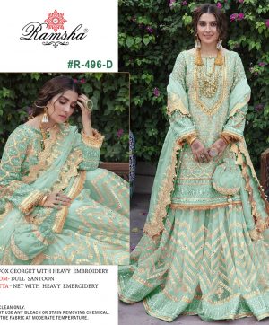 RAMSHA R 496 D PAKISTANI SALWAR KAMEEZ WHOLESALER