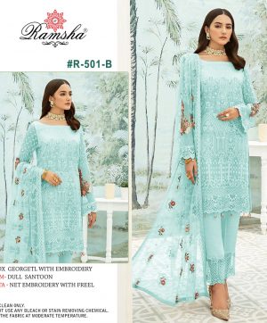 RAMSHA R 501 B PAKISTANI SALWAR KAMEEZ WHOLESALER