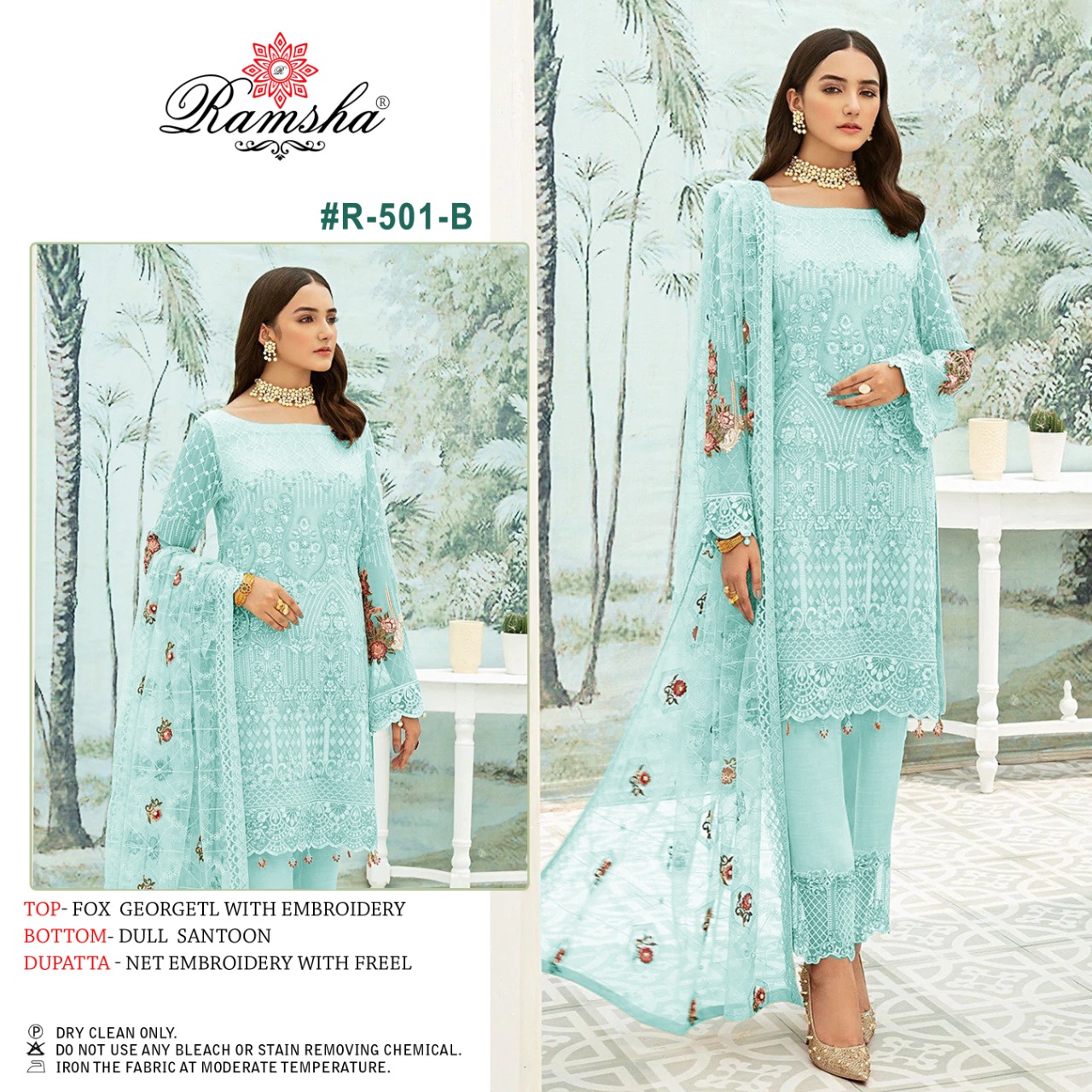 RAMSHA R 501 B PAKISTANI SALWAR KAMEEZ WHOLESALER