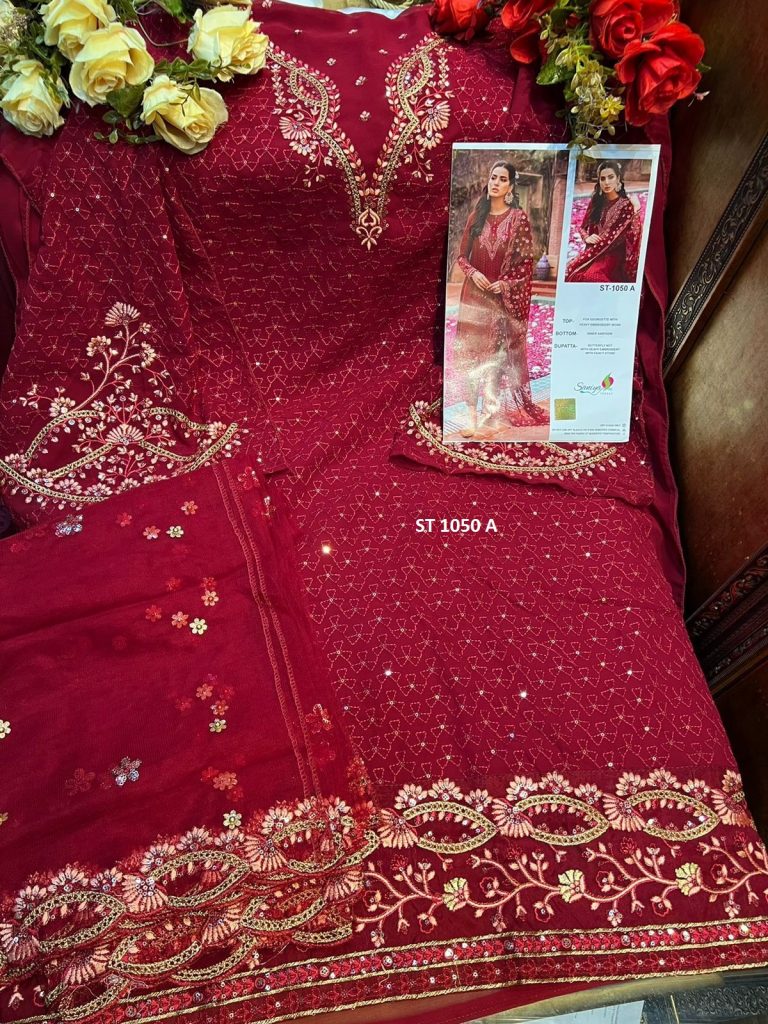 SANIYA ST 1050 A PAKISTANI SALWAR KAMEEZ WHOLESALER