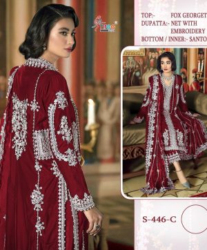 SHREE FABS S 446 C PAKISTANI SALWAR KAMEEZ WHOLESALER