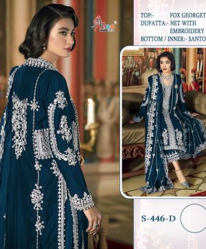 SHREE FABS S 446 D PAKISTANI SALWAR KAMEEZ WHOLESALER