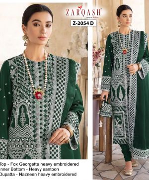 ZARQASH Z 2054 D QALAMKAR SALWAR KAMEEZ WHOLESALER