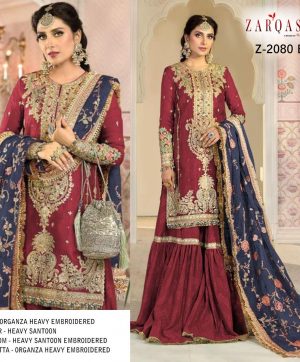 ZARQASH Z 2080 B MARIYA B VOL 2 SALWAR KAMEEZ WHOLESALER