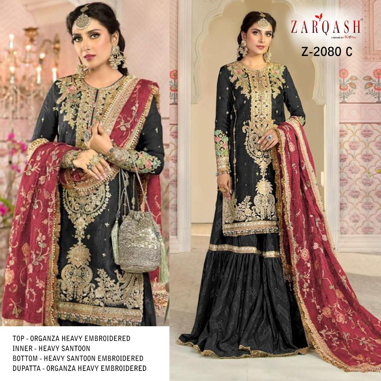 ZARQASH Z 2080 C MARIYA B VOL 2 SALWAR KAMEEZ WHOLESALER