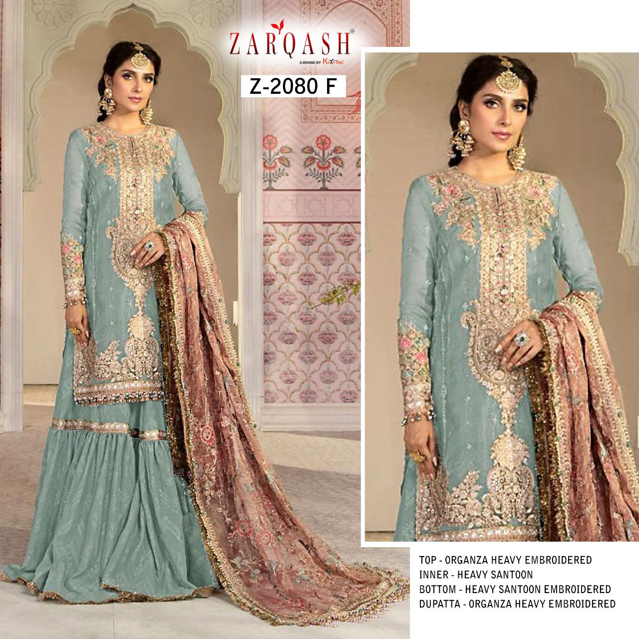 ZARQASH Z 2080 F MARIYA B VOL 2 SALWAR KAMEEZ WHOLESALER