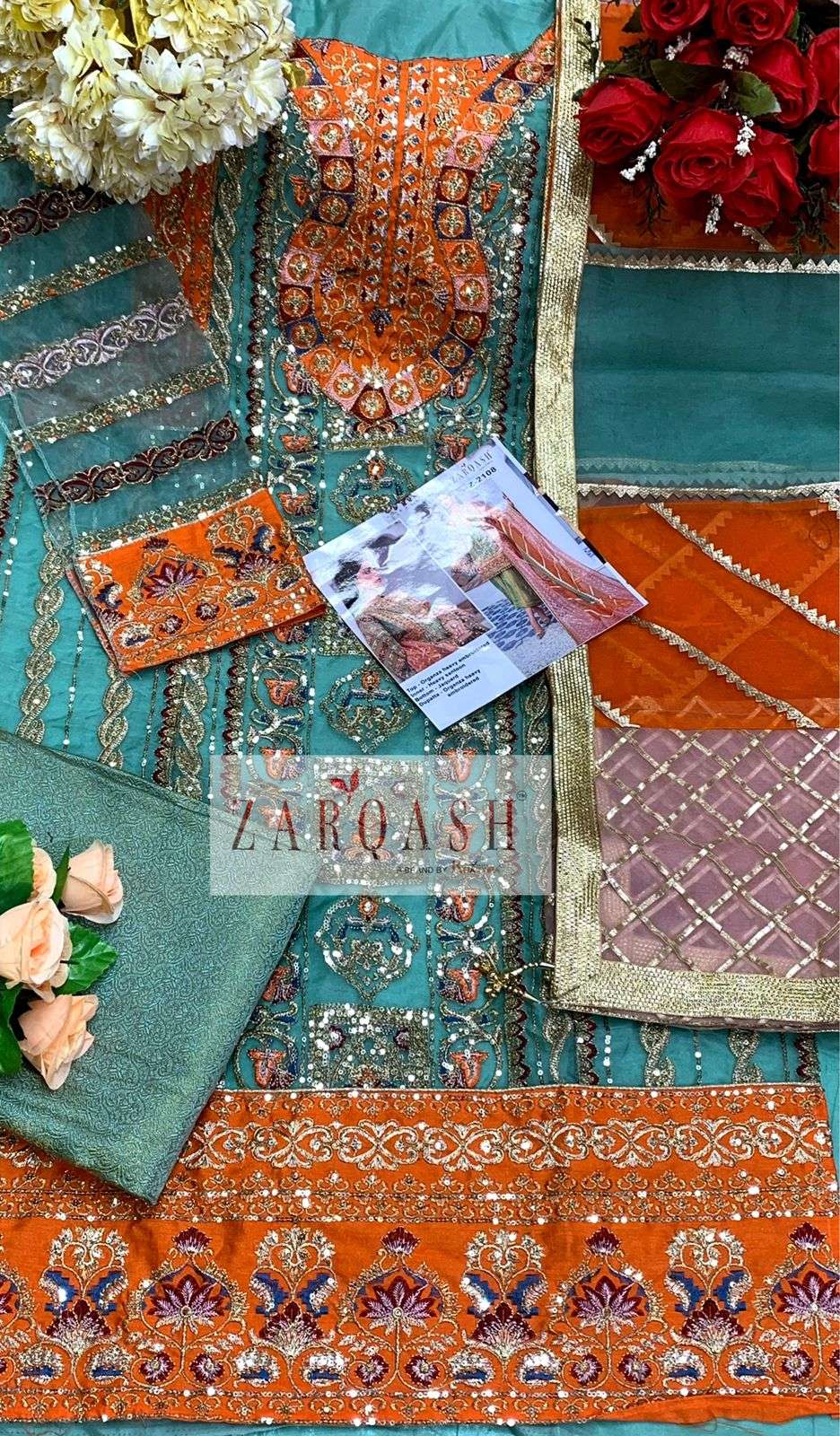 ZARQASH Z 2108 PAKISTANI SALWAR KAMEEZ WHOLESALER