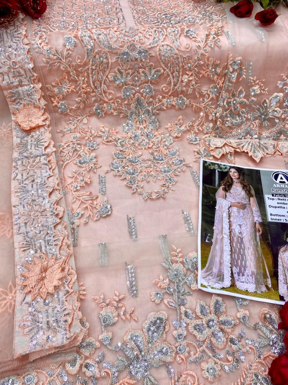 ARMANI RAMSHA 18 PAKISTANI SALWAR KAMEEZ WHOLESALER