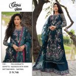 CROSS STITCH 746 PAKISTANI SALWAR KAMEEZ WHOLESALER