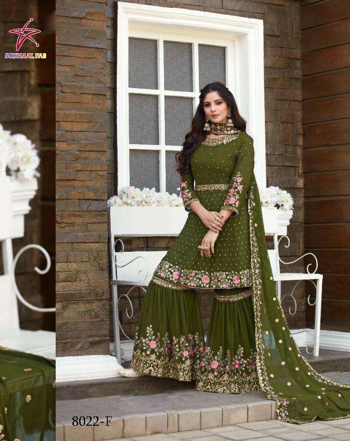 MISHAAL FAB 8022 F PAKISTANI SALWAR KAMEEZ WHOLESALER