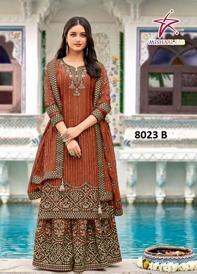 MISHAAL FAB 8023 B SALWAR KAMEEZ WHOLESALER