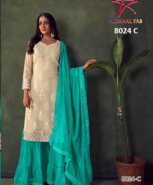 MISHAAL FAB 8024 C PAKISTANI SALWAR KAMEEZ WHOLESALER