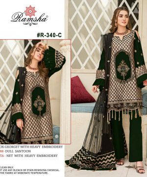 RAMSHA R 340 C PAKISTANI SALWAR KAMEEZ WHOLESALER