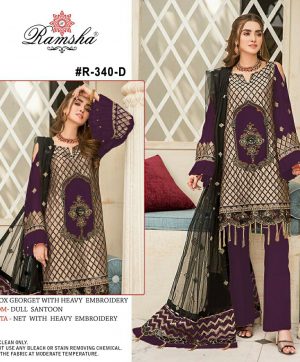 RAMSHA R 340 D PAKISTANI SALWAR KAMEEZ WHOLESALER