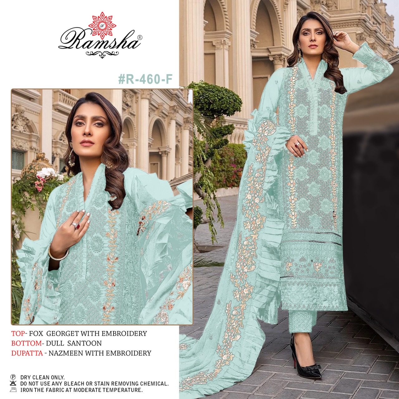 RAMSHA R 460 F PAKISTANI SALWAR KAMEEZ WHOLESALER