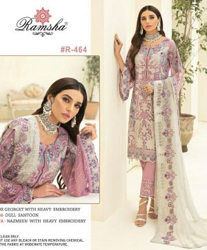 RAMSHA R 464 PAKISTANI SALWAR KAMEEZ WHOLESALER