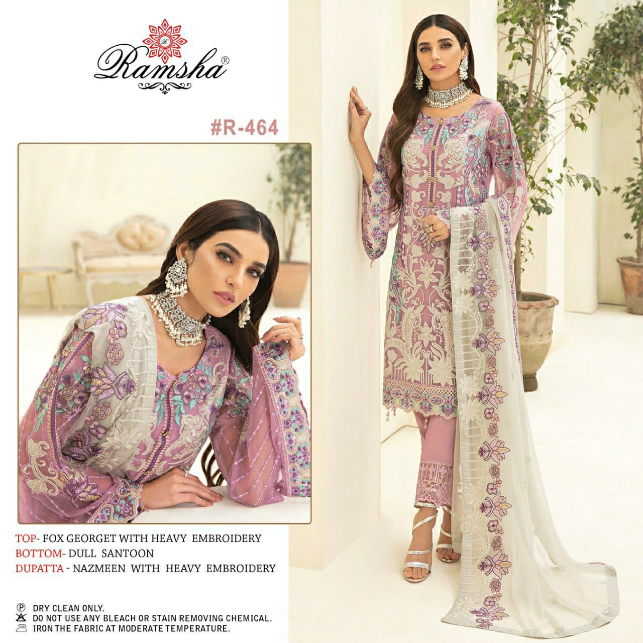 RAMSHA R 464 PAKISTANI SALWAR KAMEEZ WHOLESALER