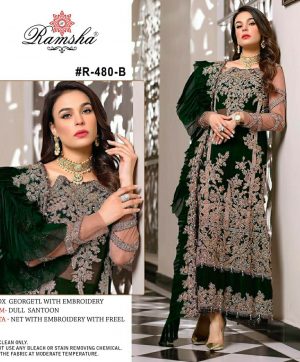 RAMSHA R 480 B PAKISTANI SALWAR KAMEEZ WHOLESALER