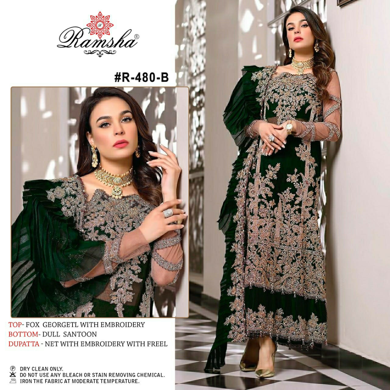 RAMSHA R 480 B PAKISTANI SALWAR KAMEEZ WHOLESALER