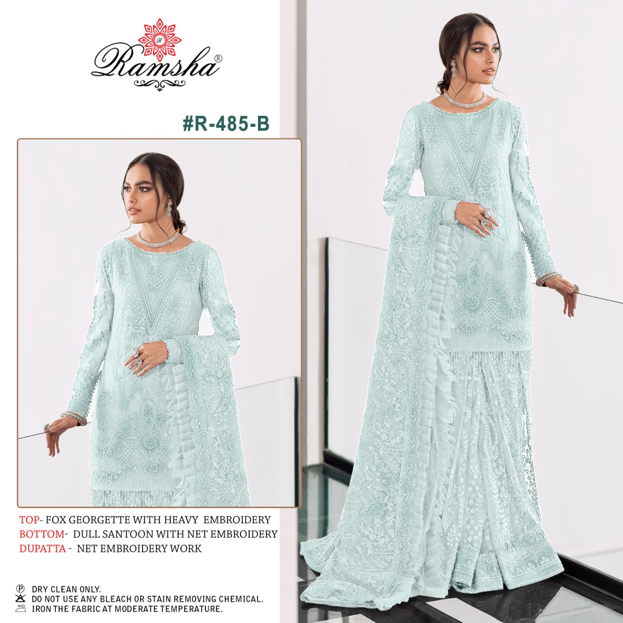 RAMSHA R 485 B PAKISTANI SAKWAR KAMEEZ WHOLESALER