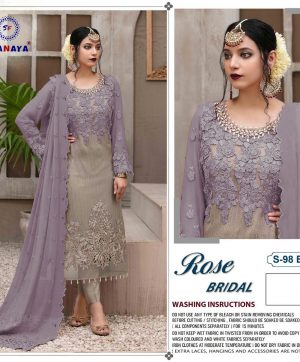 SHANAYA S 98 B ROSE BRIDAL SALWAR KAMEEZ WHOLESALER