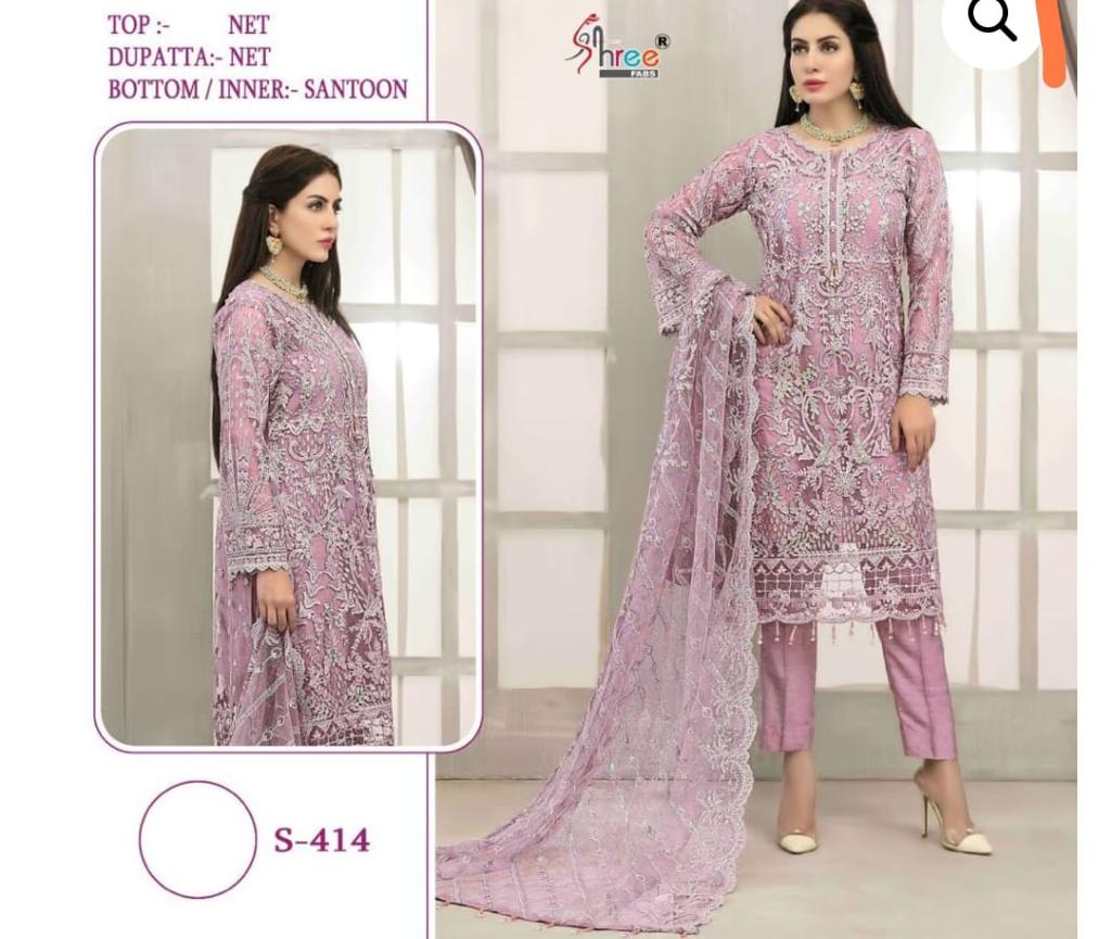 SHREE FABS S 414 PAKISTANI SALWAR KAMEEZ WHOLESALER