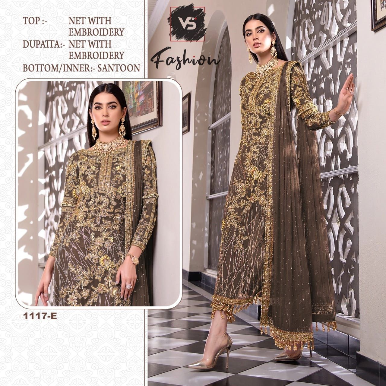 VS FASHION 1117 E PAKISTANI SALWAR KAMEEZ WHOLESALER