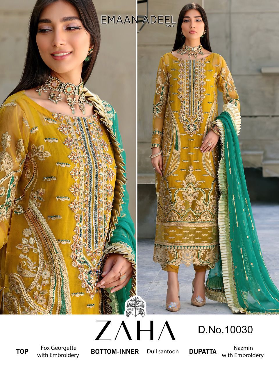 ZAHA 10030 EMAAN ADEEL VOL 2 SALWAR KAMEEZ WHOLESALER