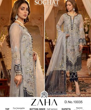 ZAHA 10035 SOGHAT VOL 2 PAKISTANI SALWAR KAMEEZ WHOLESALER