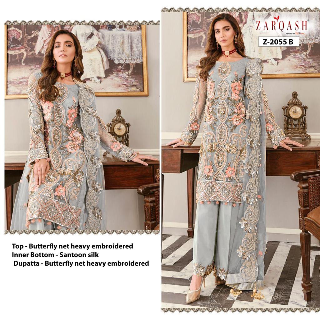 ZARQASH Z 2055 B PAKISTANI SALWAR KAMEEZ WHOLESALER