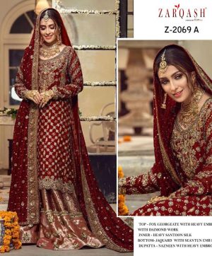 ZARQASH Z 2069 A PAKISTANI SALWAR KAMEEZ WHOLESALER