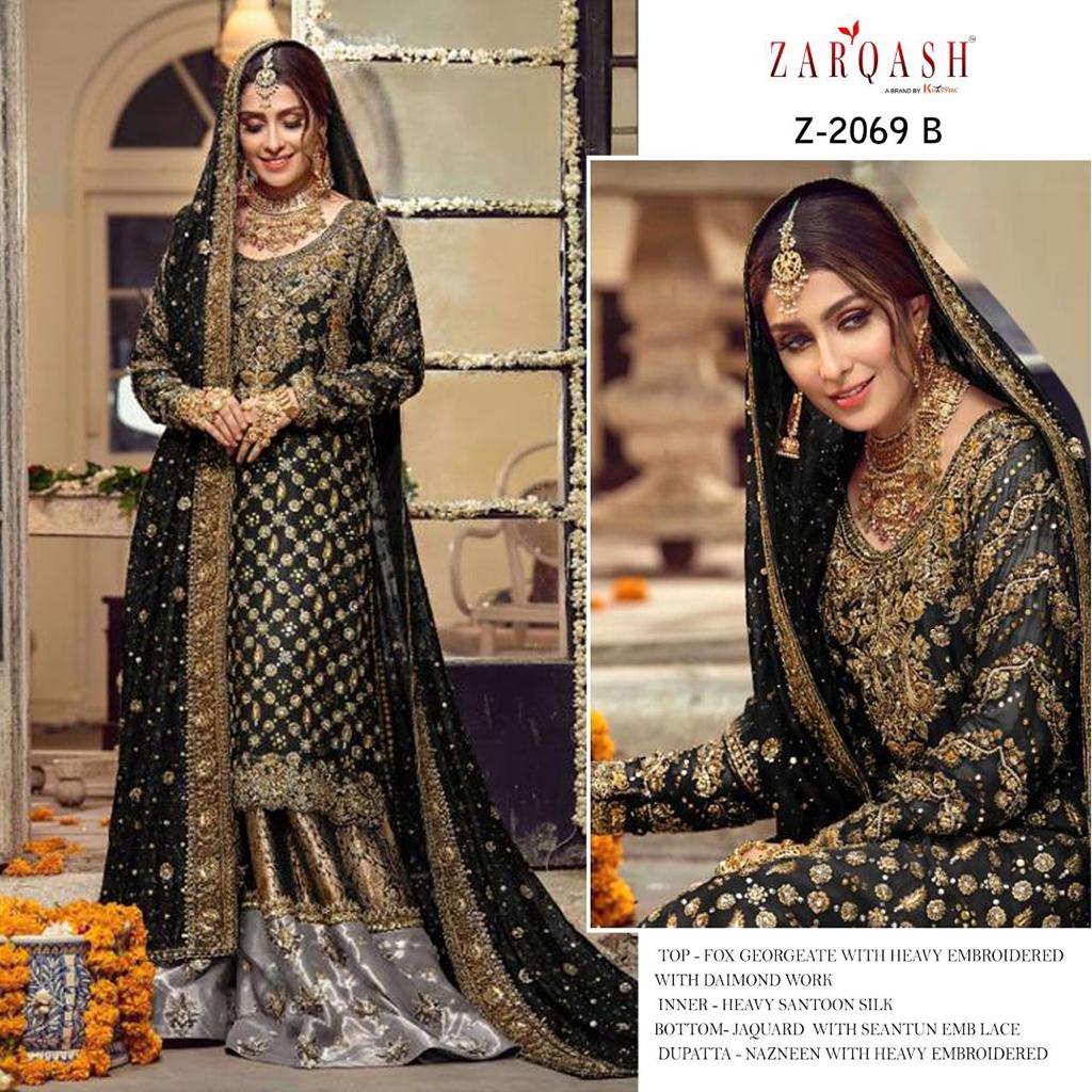 ZARQASH Z 2069 B PAKISTANI SALWAR KAMEEZ WHOLESALER