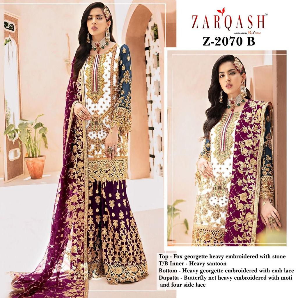 ZARQASH Z 2070 B ADANS HITS SALWAR KAMEEZ WHOLESALER