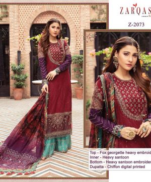 ZARQASH Z 2073 PAKISTANI SALWAR KAMEEZ WHOLESALER