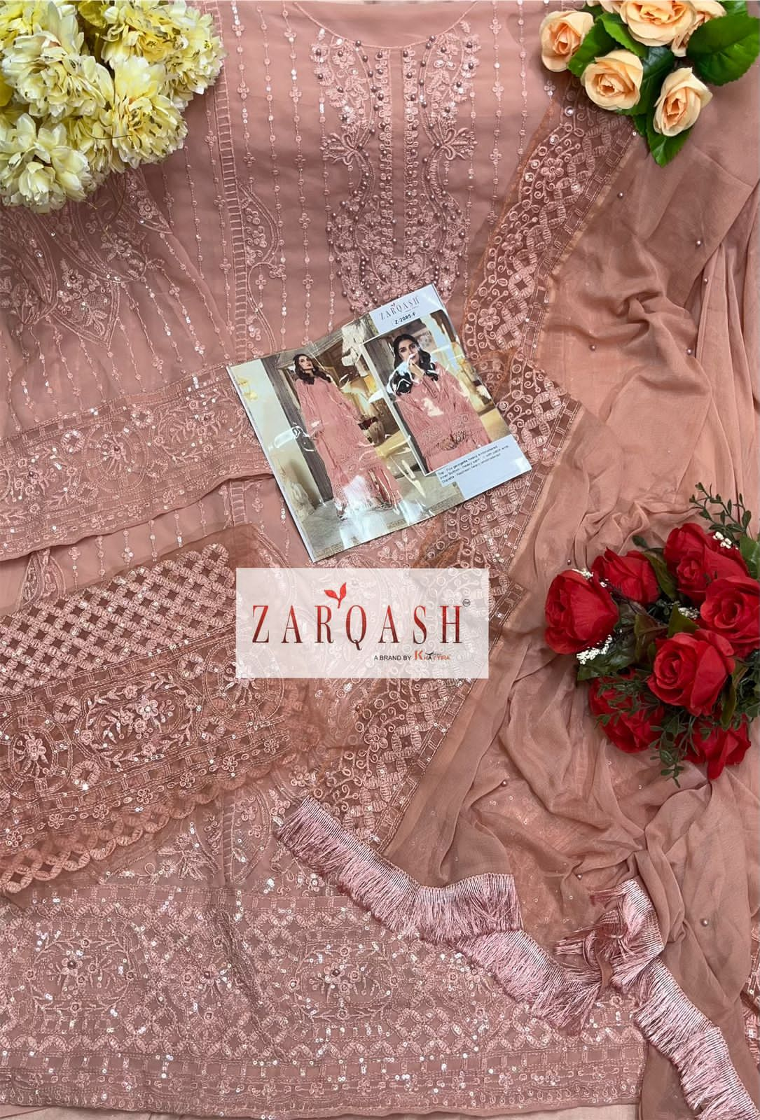 ZARQASH Z 2085 F PAKISTANI SALWAR KAMEEZ WHOLESALER