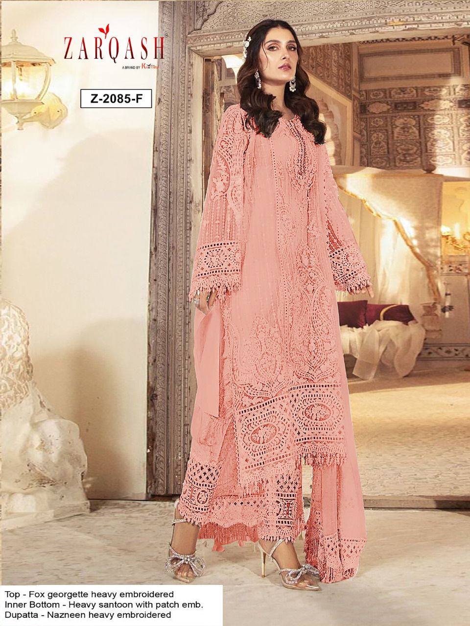 ZARQASH Z 2085 F PAKISTANI SALWAR KAMEEZ WHOLESALER