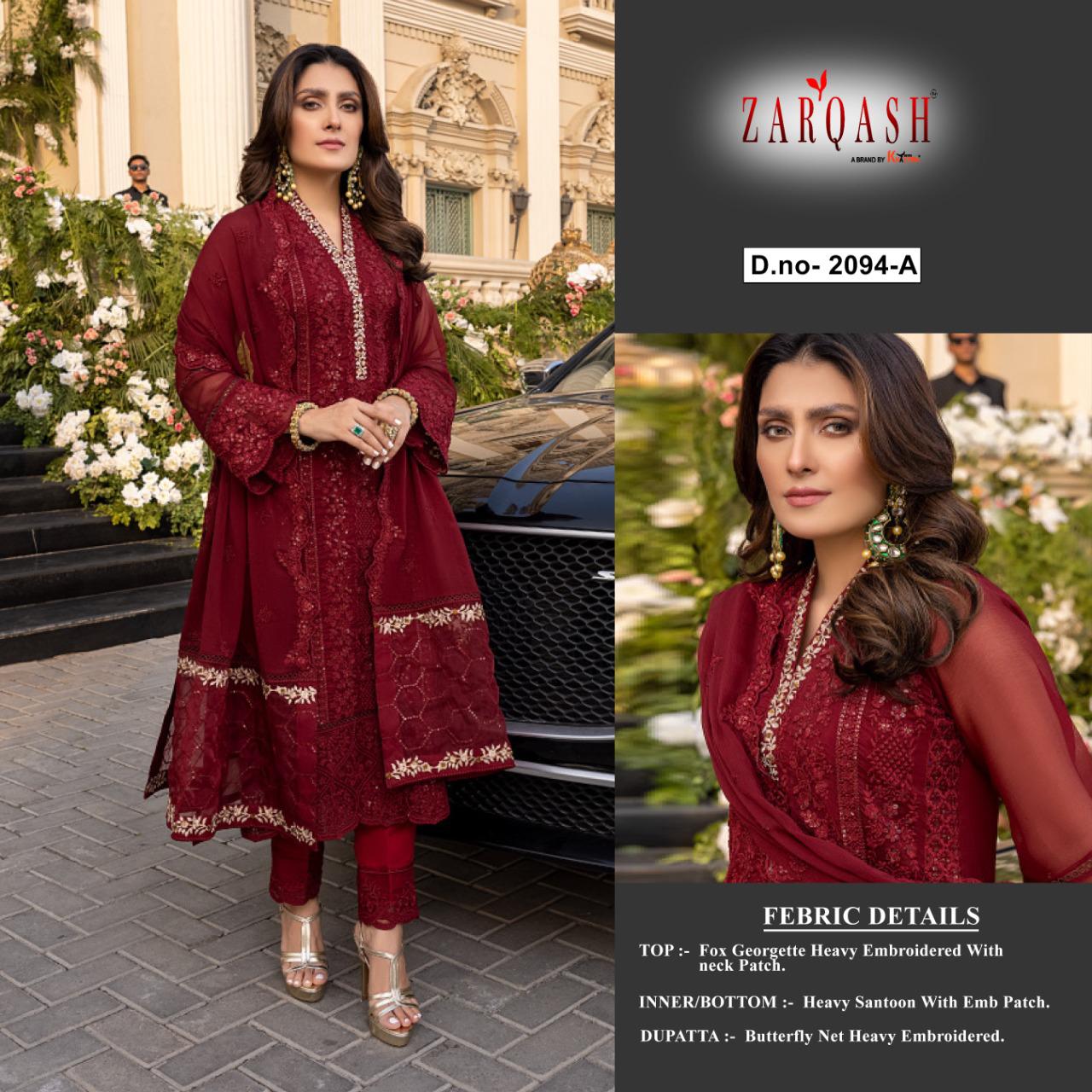 ZARQASH Z 2094 A PAKISTANI SALWAR KAMEEZ WHOLESALER