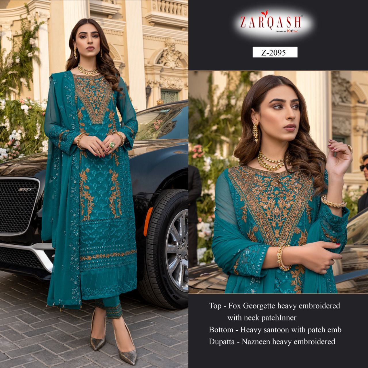 ZARQASH Z 2095 PAKISTANI SALWAR KAMEEZ WHOLESALER