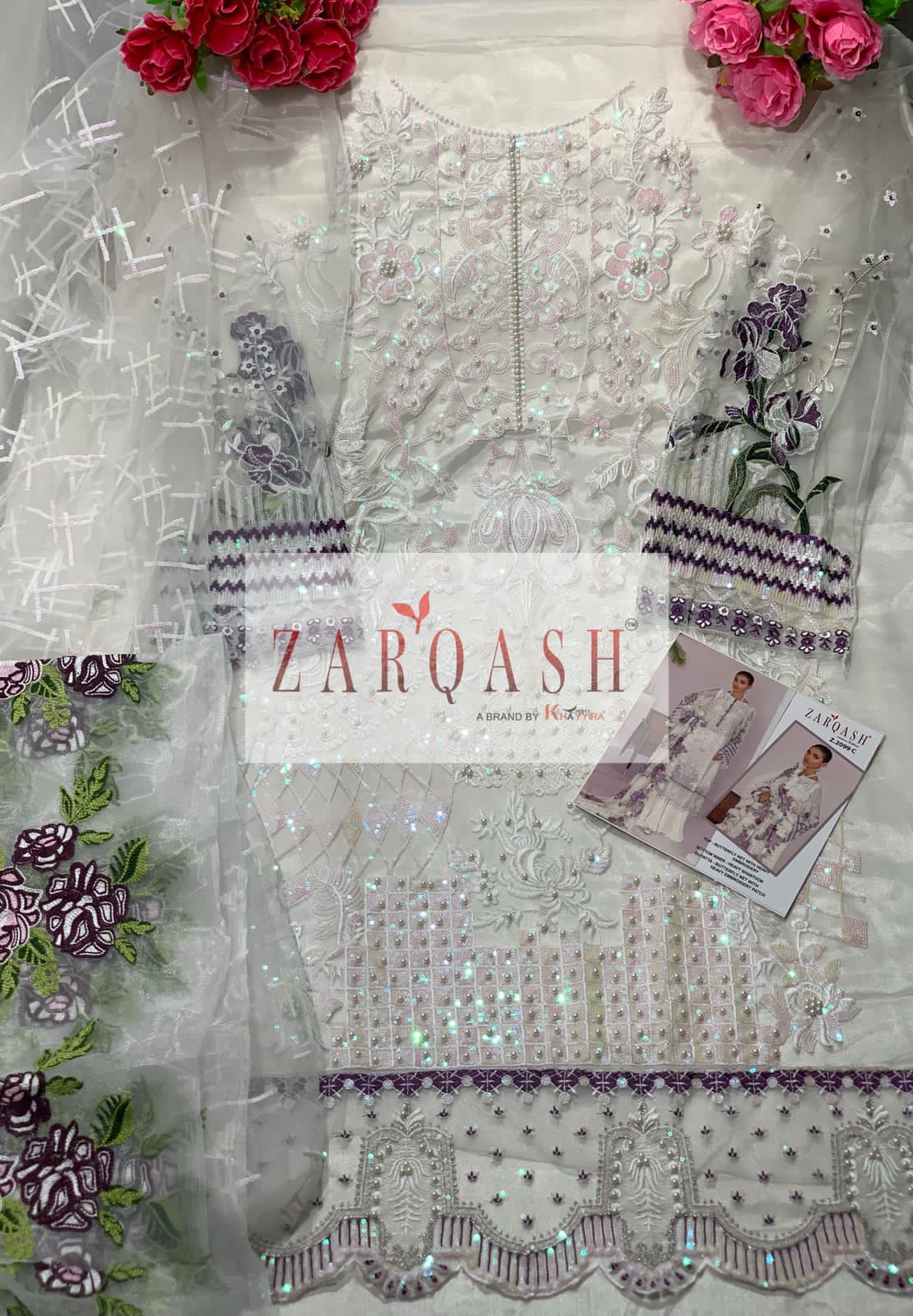 ZARQASH Z 2099 C PAKISTANI SALWAR KAMEEZ WHOLESALER