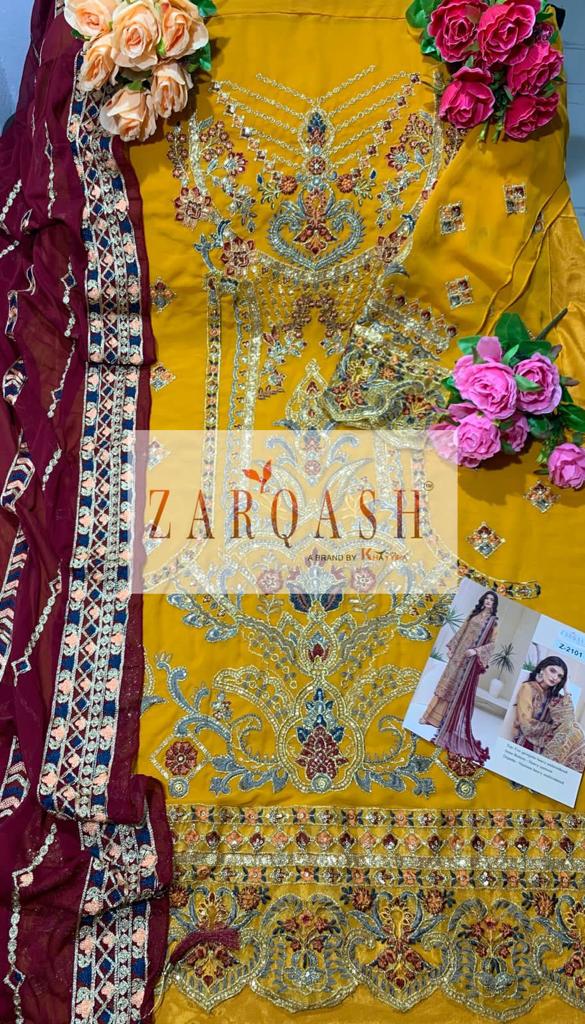 ZARQASH Z 2101 ADAN TESORO SALWAR KAMEEZ WHOLESALER