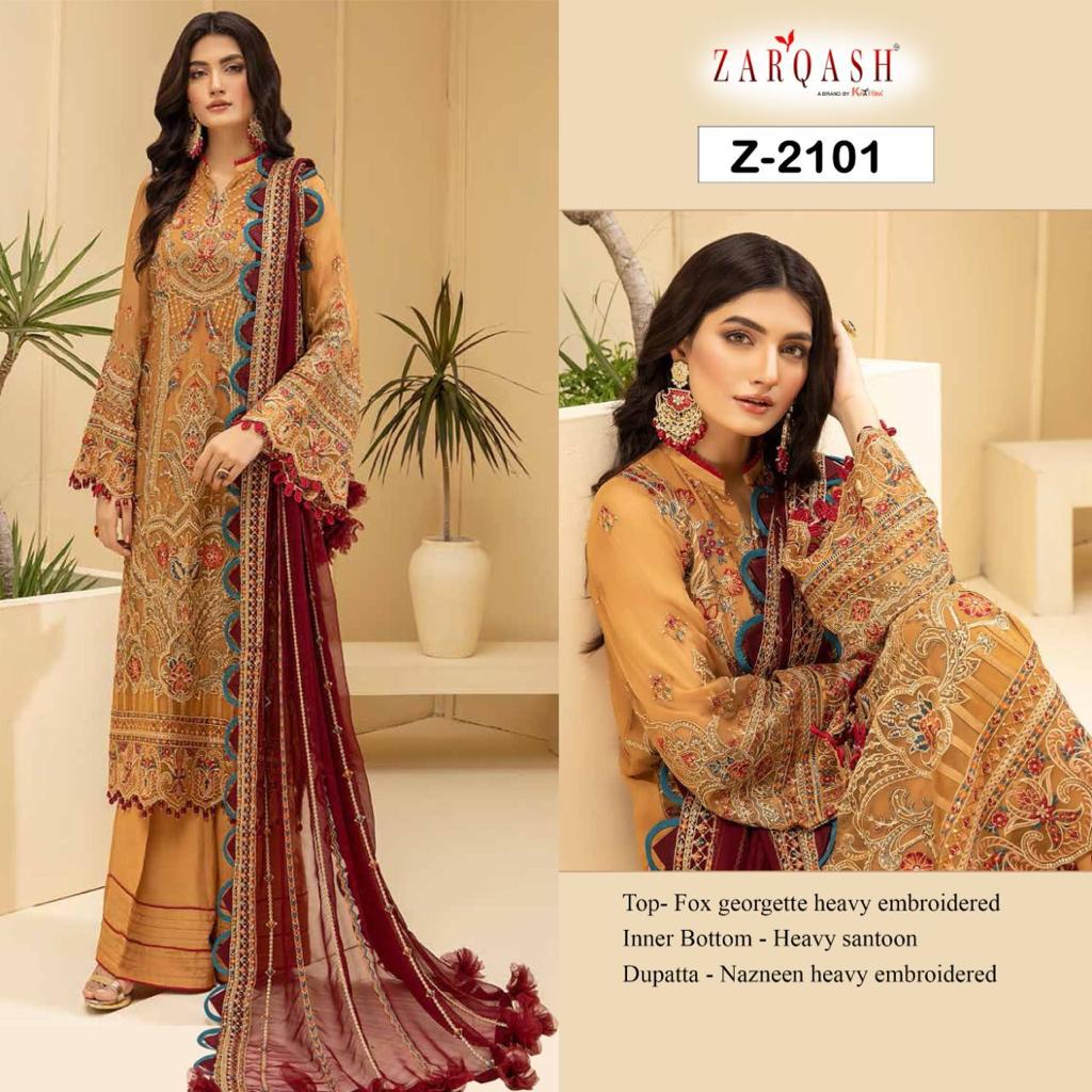 ZARQASH Z 2101 ADAN TESORO SALWAR KAMEEZ WHOLESALER